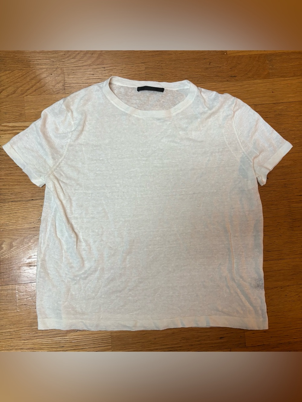 Jenni Kayne Linen Essentials Baggy Quiet Luxury Minimalist Resortwear Tee L